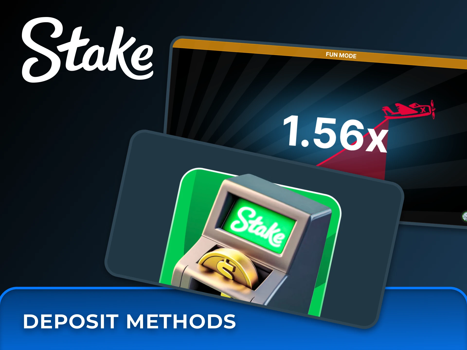 Stake offers multiple payment options for Aviator game.