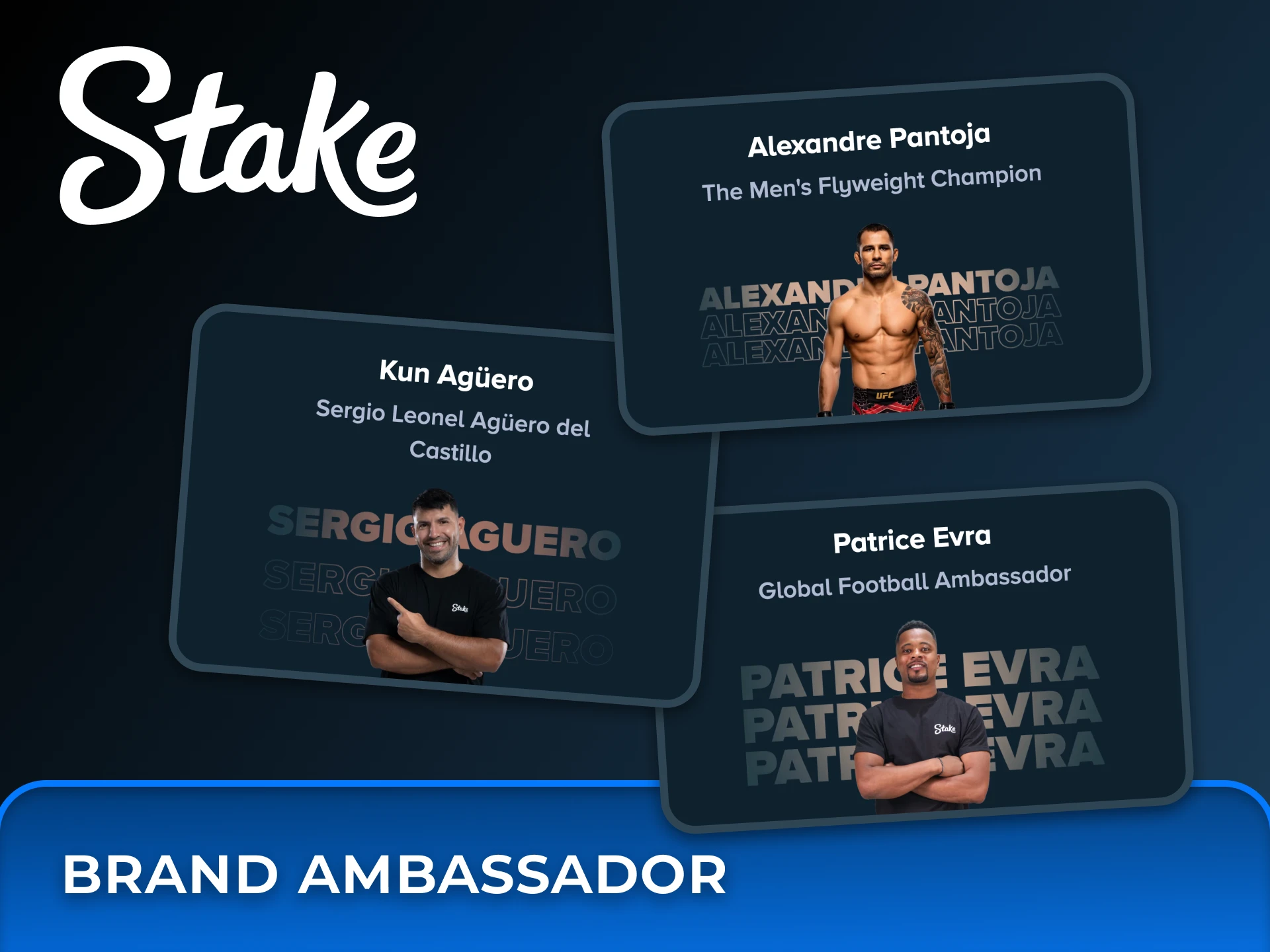 Stake platform partners with high-profile athletes and sports personalities.