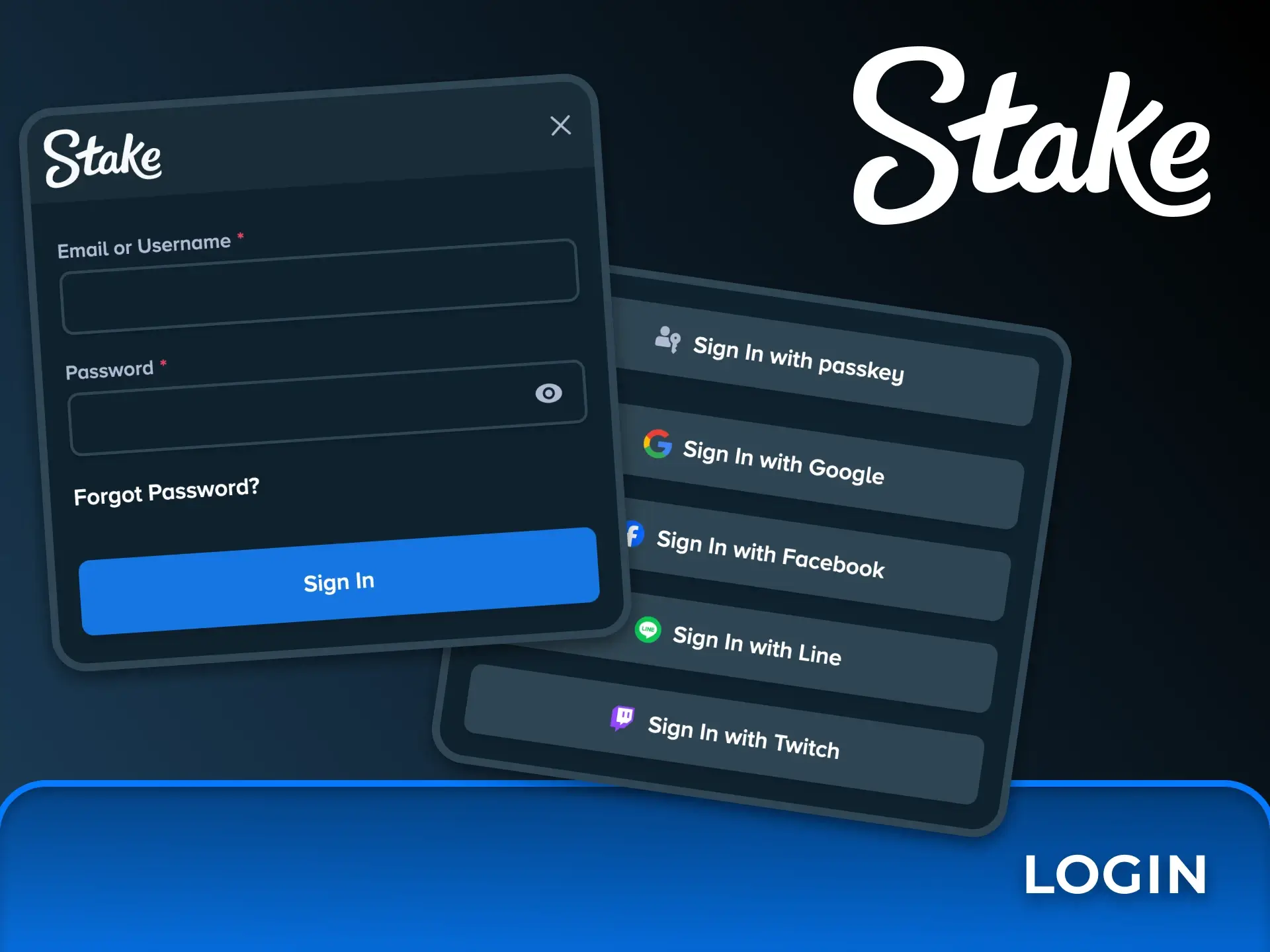 Use this guide to log in to your Stake account.
