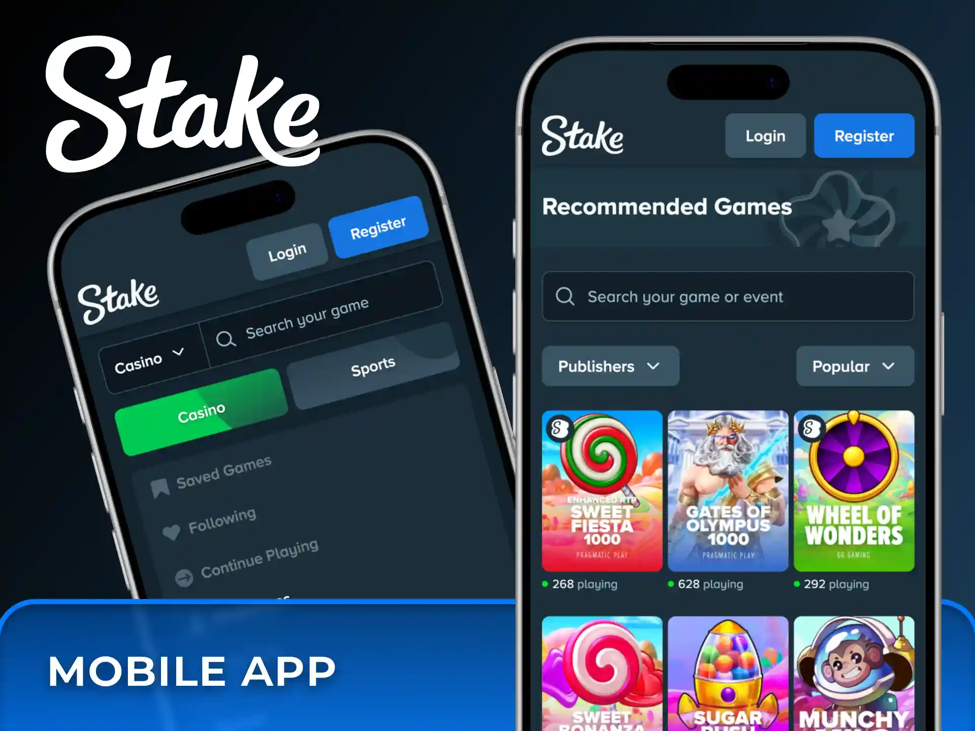 Download the Stake mobile app to experience top-tier betting in India.