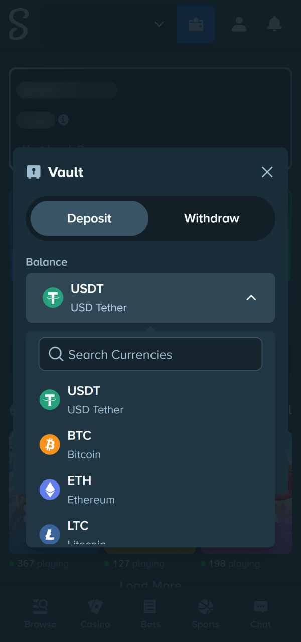 Choose your preferred localized wallet via the Stake Deposit instructions handbook.