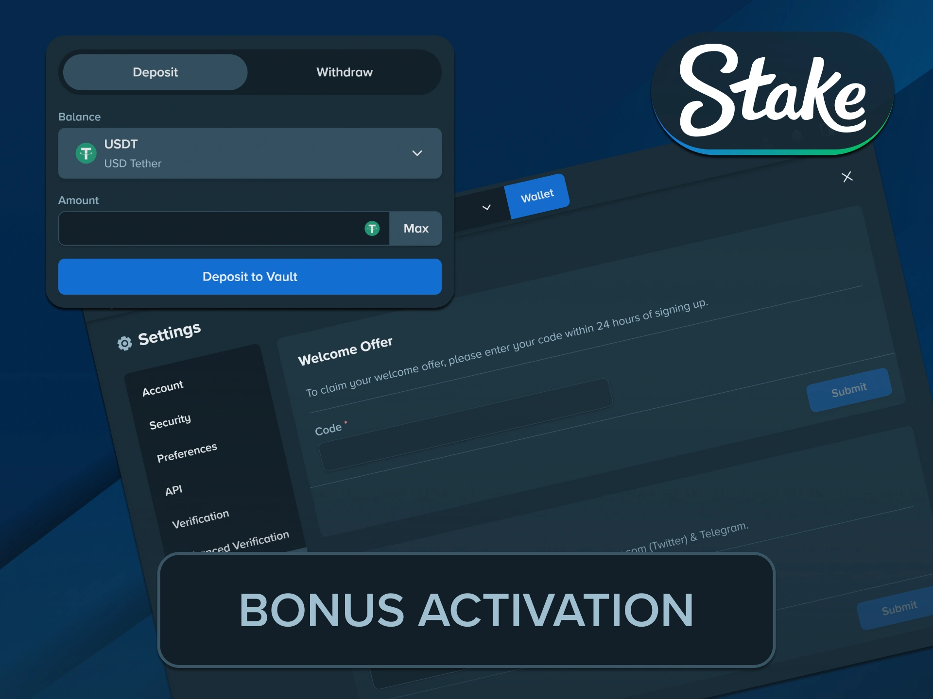 Follow the straightforward account setup steps to redeem your Stake Football reward.