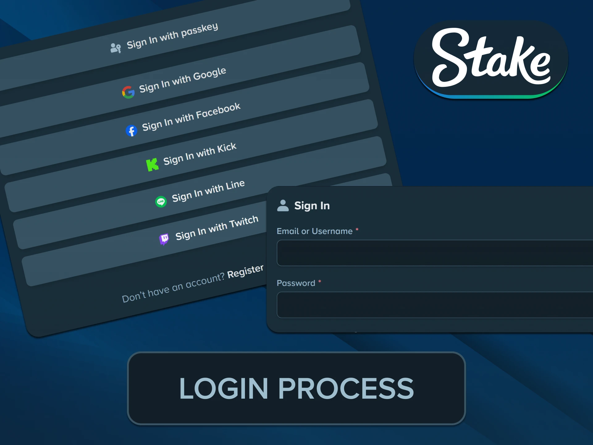 Access your profile dashboard right after finishing your secure Stake Registration.