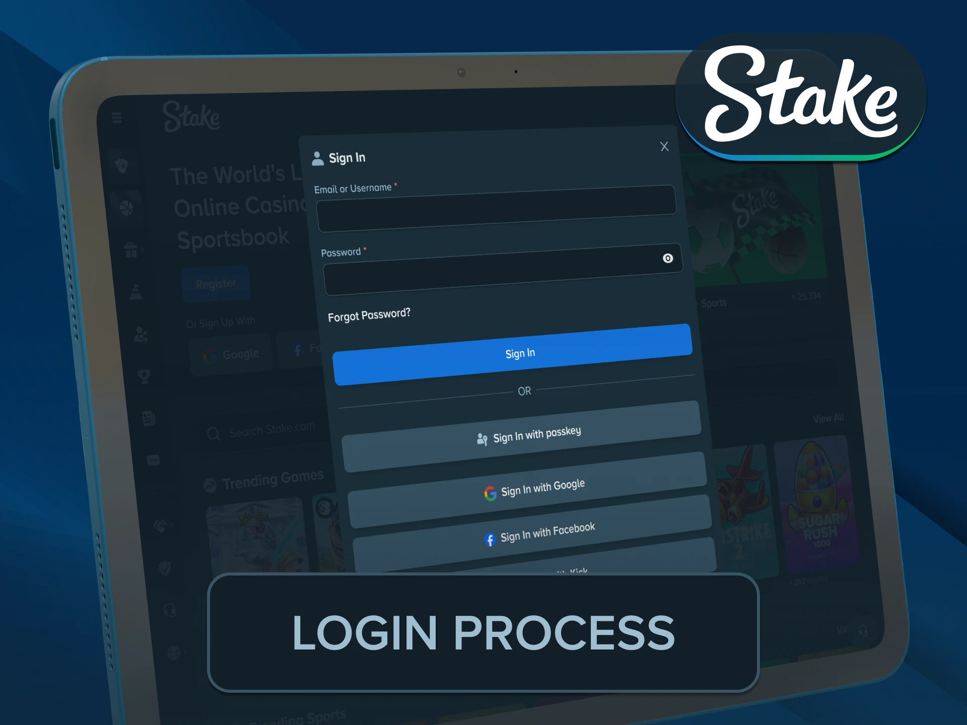 Access your profile dashboard right after finishing your secure Stake Registration.