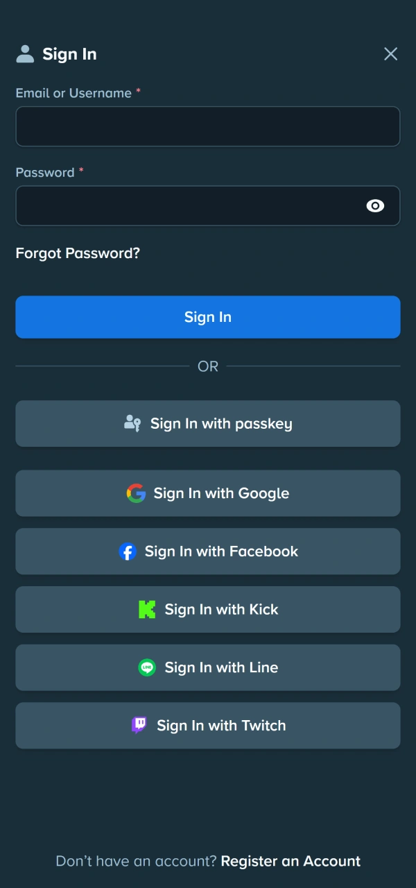 Open your member profile dashboard to withdraw money from Stake securely.
